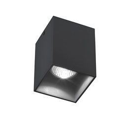 Downlight plafone quadrato nero GU10 LED illuminazione interni residenziale commerciale