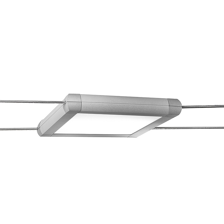Sistema a tesata LED 23W corpo orientabile doppia emissione interasse 320mm ambienti commerciali e residenziali