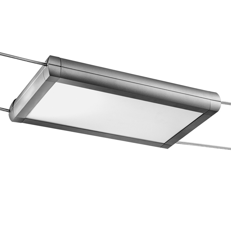 Sistema illuminazione sospesa LED 41W 4000K grigio per uffici e spazi commerciali