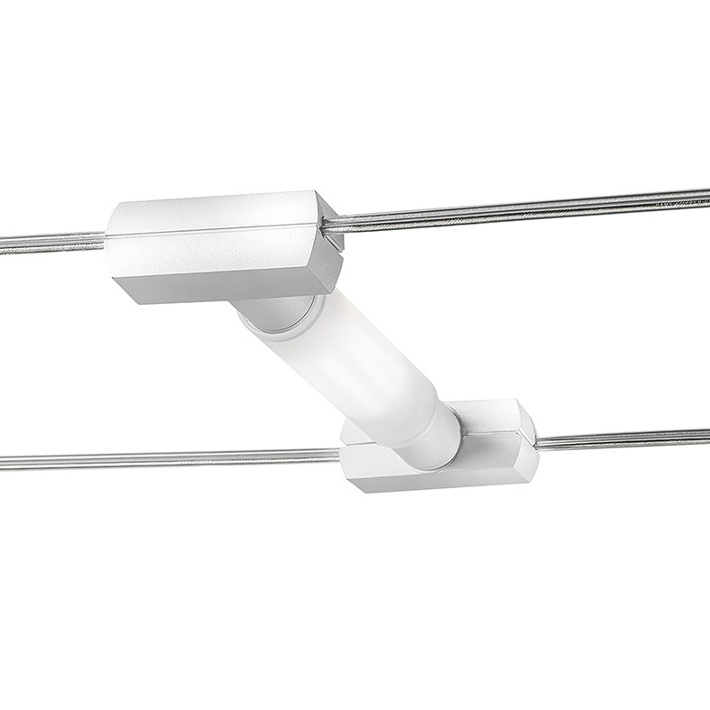 Sistema a tesata bianco R7S117 IP20 con cavi interasse 320mm per LED e lampadine tradizionali