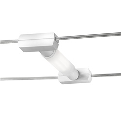 Sistema a tesata bianco R7S117 IP20 con cavi interasse 320mm per LED e lampadine tradizionali