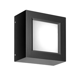 Applique plafoniera LED 8W antracite resistente esterno interno IP65 vetro satinato