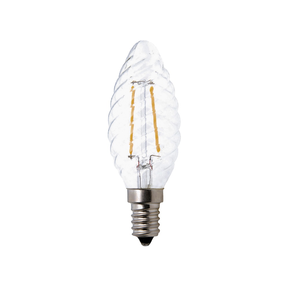 Lampadina LED trasparente dimmerabile E14 4W 3000K per interni design elegante