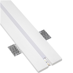 Profilo in gesso incasso a scomparsa totale 500mm per strip LED design sottile 14mm interni