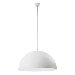 Sospensione bianca metallo verniciato E27 IP20 per illuminazione interna design essenziale