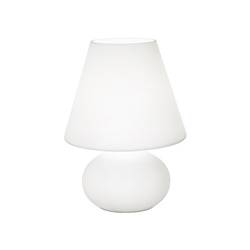 Lampada da tavolo vetro bianco satinato E27 30 cm illuminazione decorativa residenziale e commerciale