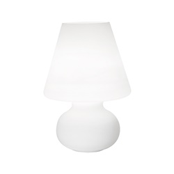 Lampada da tavolo vetro bianco satinato E27 40 cm illuminazione soffusa ambienti interni