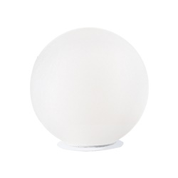 Lampada da tavolo bianca vetro satinato E27 30cm illuminazione soffusa ambienti domestici e professionali