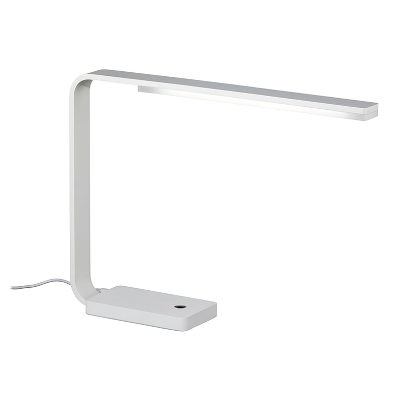 Lampada da tavolo LED 8W bianca design moderno IP40 per ambienti interni ed esterni