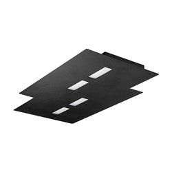 Plafoniera LED 52W 2700K nera sottile dimmerabile per ambienti interni moderne