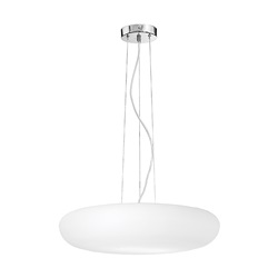 SOSPENSIONE IN VETRO BIANCO A LED