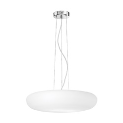 Sospensione LED 17W vetro bianco satinato design moderno per interni residenziali e commerciali