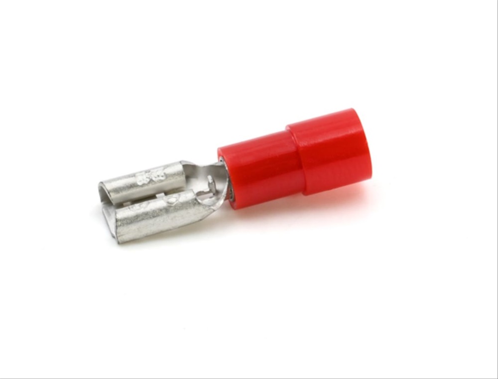 Innesto femmina rosso 4,8x0,5 mm connettore elettrico industriale