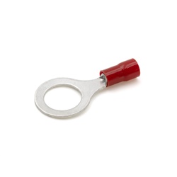 Capocorda ad occhiello rosso preisolato PVC vite 10mm conduttori rame 0,25-1,5 mmq per connessioni elettriche sicure