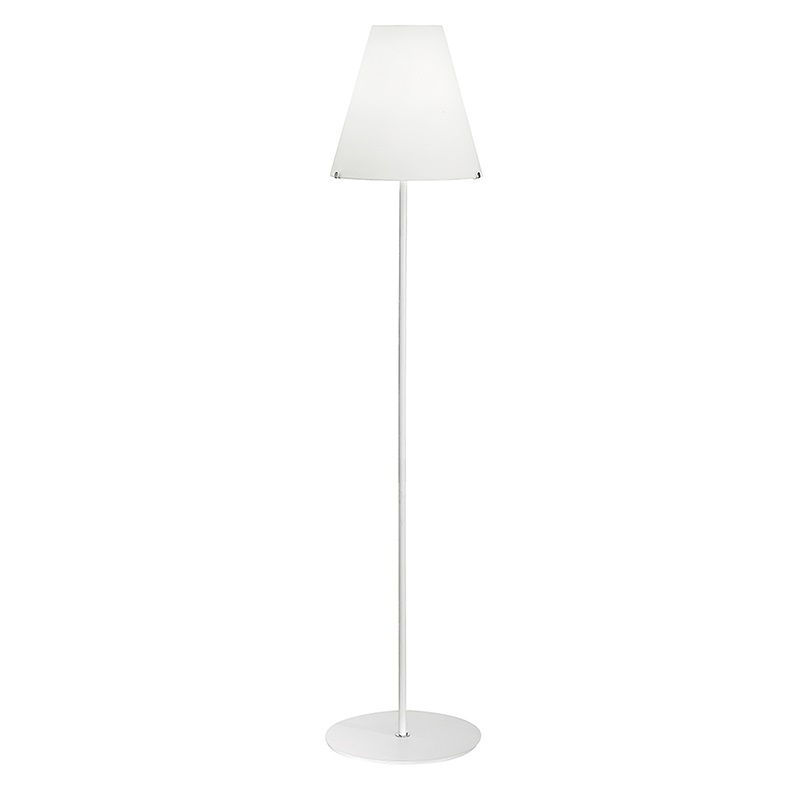 LAMPADA DA TERRA VETRO BIANCO LATTE