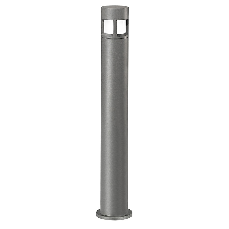 Bollard antracite 100 cm IP65 attacco E27 palo alluminio esterno giardini vialetti