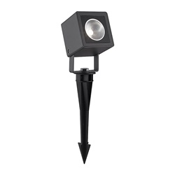 Proiettore LED 7W antracite IP65 esterno orientabile con picchetto fissaggio