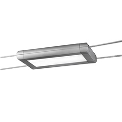 Sistema a tesata LED 20W grigio con corpi orientabili doppio asse per ambienti interni