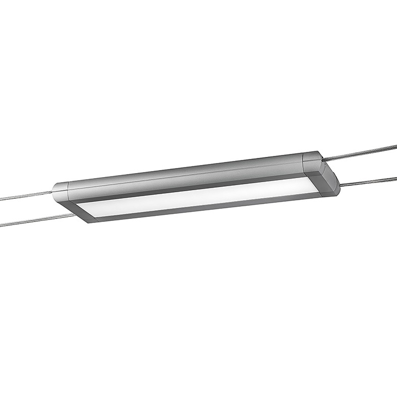 Sistema illuminazione a sospensione LED 38W grigio per ambienti professionali e commerciali