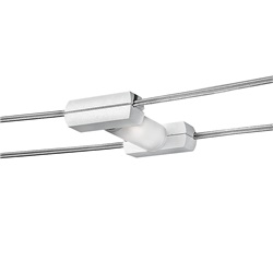 Sistema a tesata LED orientabile interasse 160mm alluminio bianco/grigio opaco