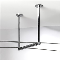 Kit sostegno tesata distanziatore ottone cromato per installazioni elettriche soffitto