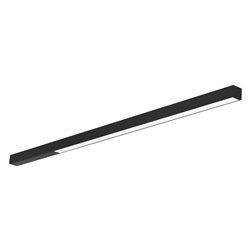Sistema lineare LED nero 24W 3000K CRI90 per installazione soffitto e sospensione