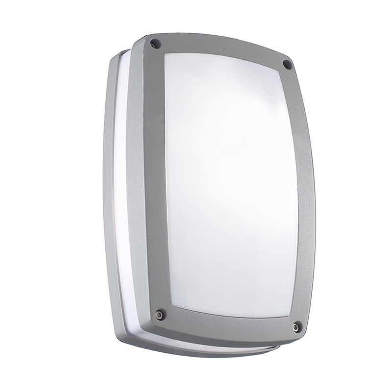 Apparecchio parete esterno grigio IP55 E27 LED resistente UV anticorrosione