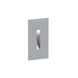 Incasso LED parete segnapasso verticale 3000K 2,5W metallo verniciato grigio bianco