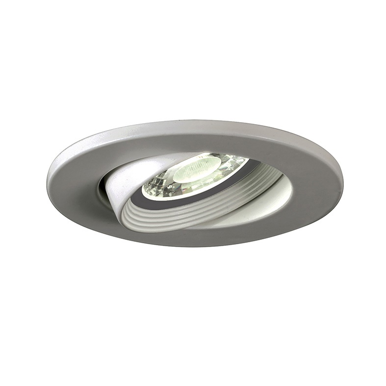 Downlight LED 9W 3000K CRI80 grigio orientabile incasso IP20 uso interno