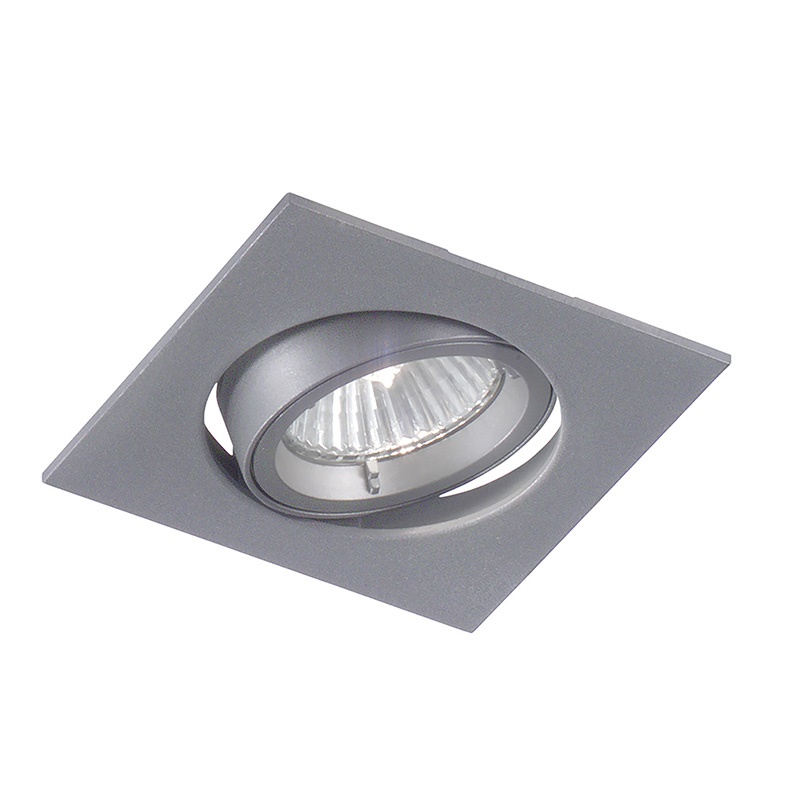 Downlight incasso grigio GU10 IP20 orientabile per illuminazione interna residenziale e commerciale