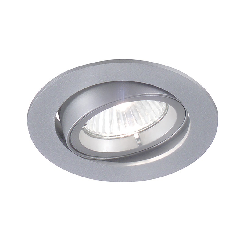 Downlight incasso grigio GU10 IP20 fisso o orientabile interno metallo verniciato