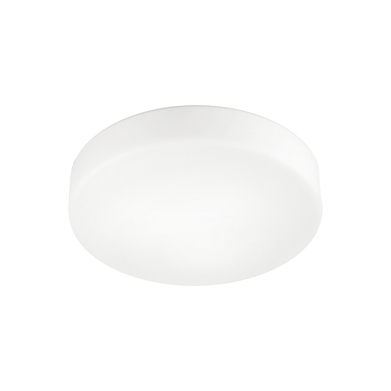 Applique plafoniera tonda vetro satinato E27 40 cm illuminazione interna elegante funzionale