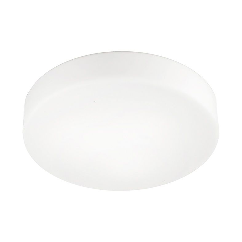 Applique plafoniera tonda vetro satinato E27 50 cm illuminazione interna ambiente moderno