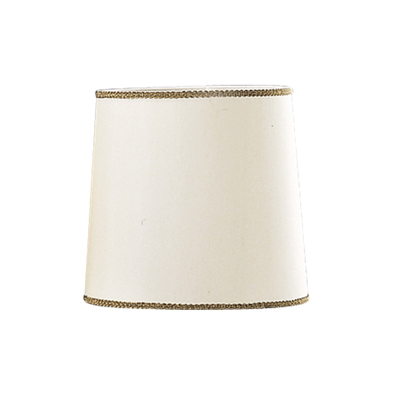 Paralume tessuto Shantung avorio attacco E14 160mm per illuminazione interni elegante