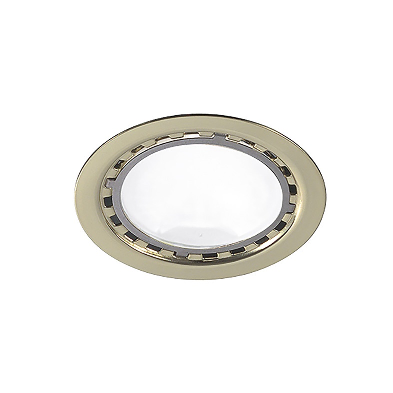 Downlight incasso LED 3W 3000K CRI85 finitura oro lucido per interni IP20