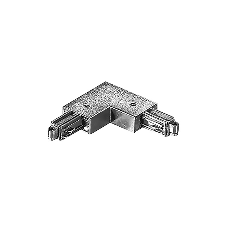 Giunto elettrico a L destro grigio per impianti elettrici angolari standard
