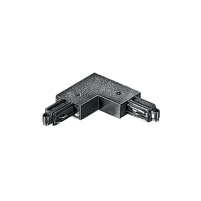 Giunto elettrico a L sinistro nero per installazioni elettriche angolo 90° compatto e resistente