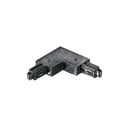 Giunto elettrico a L sinistro nero per installazioni elettriche angolo 90° compatto e resistente