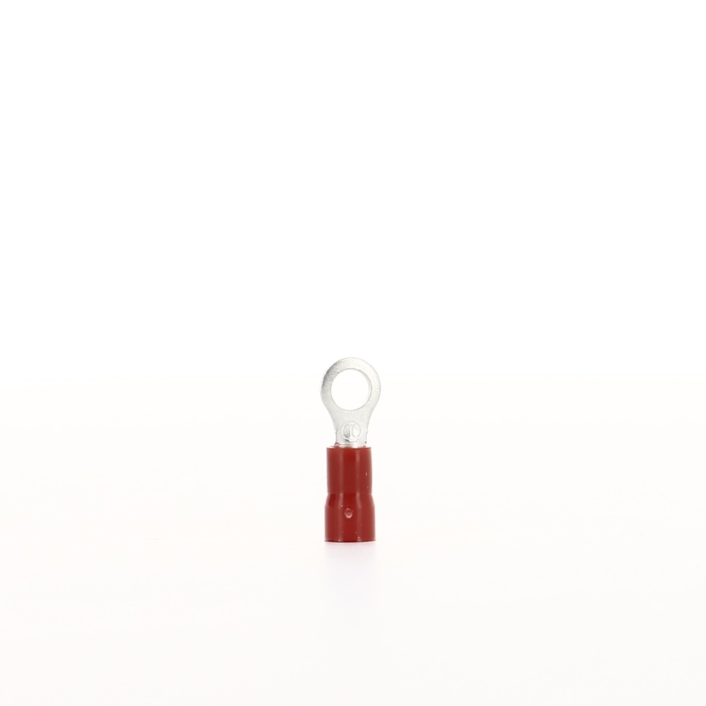 Capicorda preisolati in pvc rosso ad occhiello vite 4mm (confezione 100pz) 