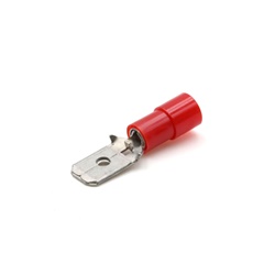 Innesto maschio rosso 6,35x0,8 mm connettore elettrico industriale