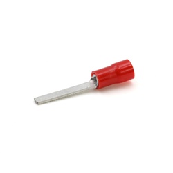 Capocorda rosso puntale piatto P preisolato PVC per conduttori rame 0,25-1,5 mmq