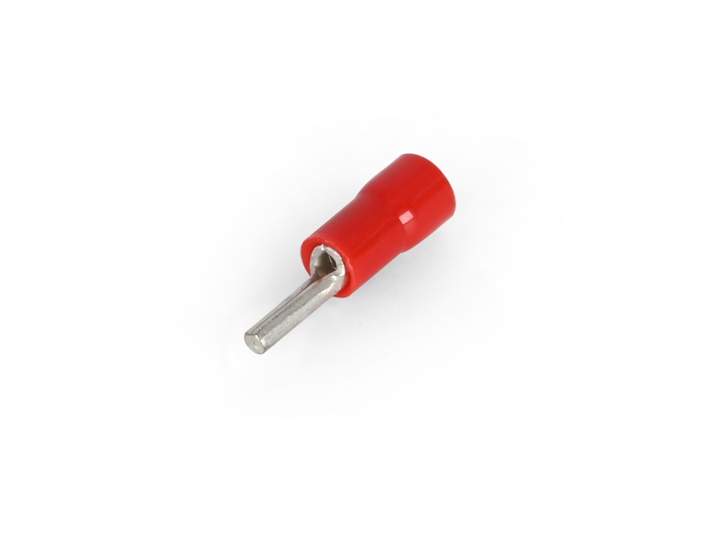Capocorda rosso preisolato PVC puntale tondo P8 0,25-1,5 mmq per conduttori rame
