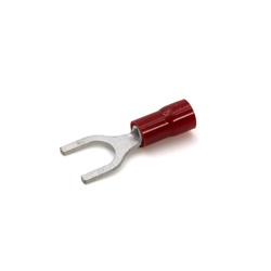 Capocorda rosso a forchetta vite 12mm preisolato PVC per conduttori rame 0,25-1,5 mmq elettrico
