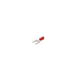 Capocorda rosso a forcella preisolato PVC vite 6mm per conduttori rame 0,25-1,5 mmq uso elettrico