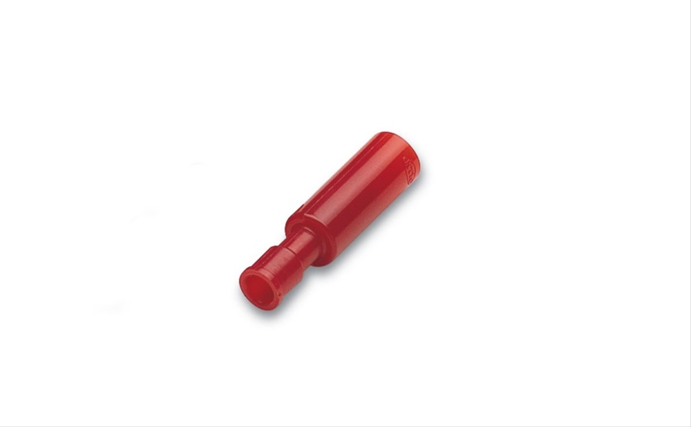 Innesto cilindrico femmina rinforzato rosso diametro 4mm per connessioni elettriche affidabili