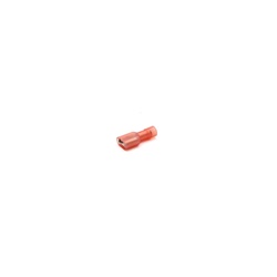 Innesto femminile rinforzato isolato rosso 6,35x0,8 per elettrico