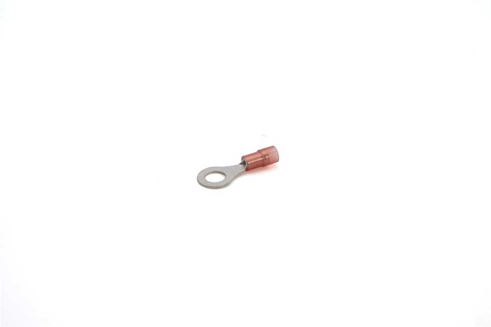 Capocorda rinforzato occhio vite 6 mm rosso per conduttori rame 0,25-1,5 mmq applicazioni elettriche