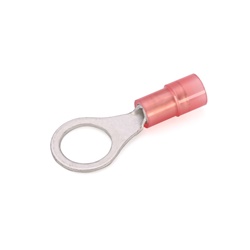 Capocorda rinforzato occhiello vite 8mm rosso preisolato PA6.6 0,25-1,5mmq per conduttori rame halogen free