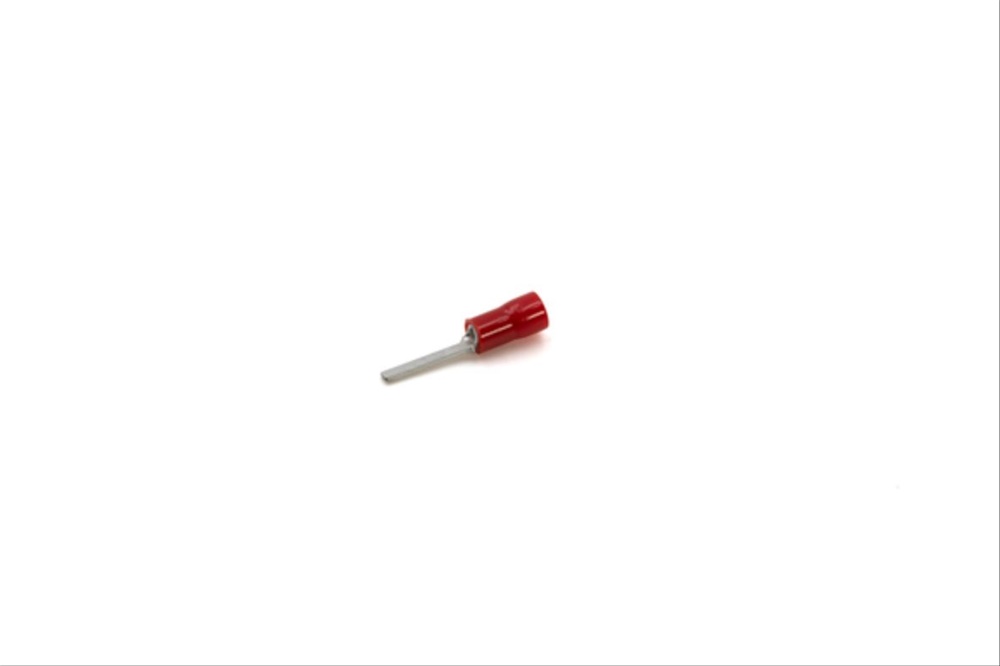 Capocorda halogen free rosso punta piatta per conduttori rame 0,25-1,5 mmq