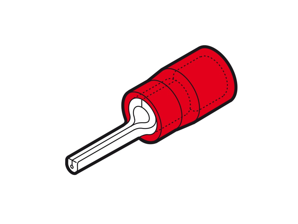 Capocorda halogen free rosso per connessioni elettriche sicure e affidabili